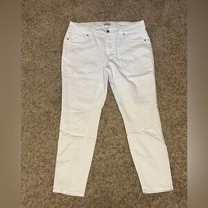 d. jeans White High-Rise Straight Pants